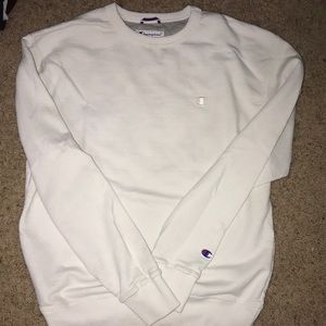 All White Champion Crewneck M